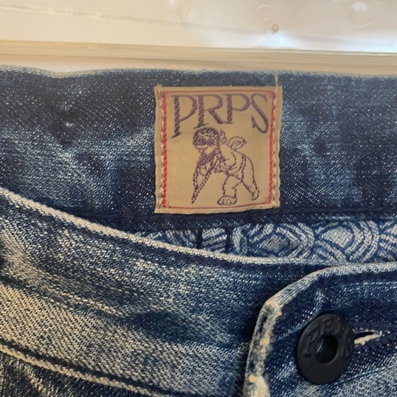Men's Silver Painted PRPS Jeans Size 32 - Picture 2 of 6